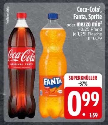 Coca-Cola, Fanta, Sprite oder Mezzo Mix
