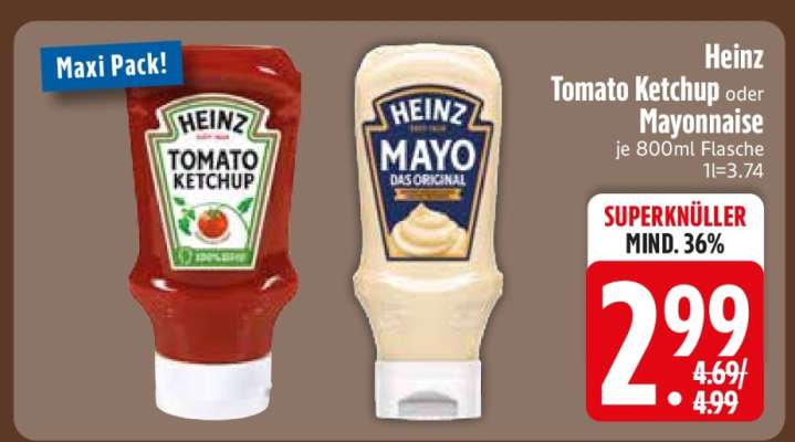 Heinz Tomato Ketchup oder Mayonnaise