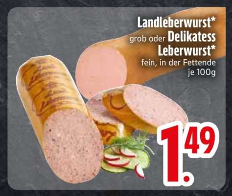 Landleberwurst oder Delikatess-Leberwurst