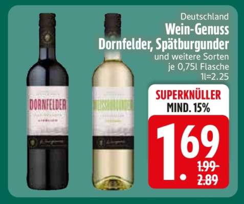 Wein-Genuss Dornfelder, Spätburgunder