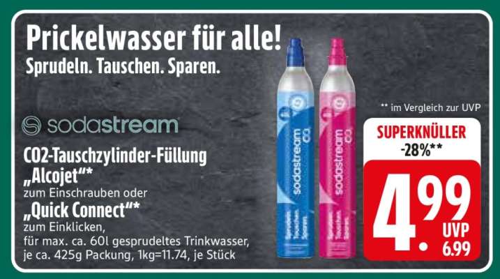 Sodastream CO2-Tauschzylinder-Füllung