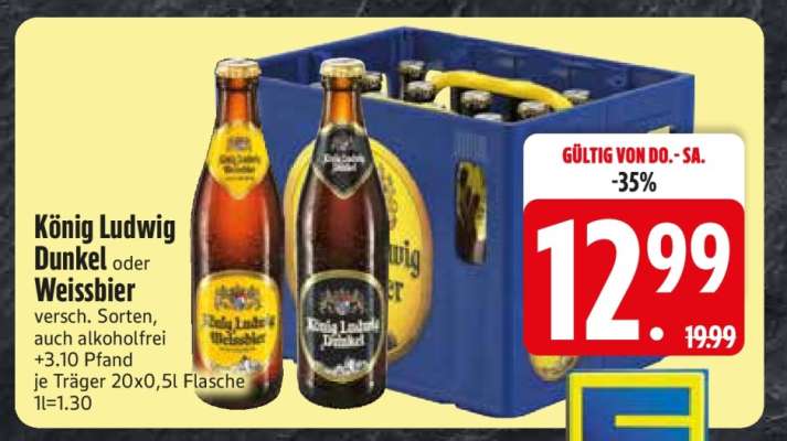 König Ludwig Dunkel oder Weissbier