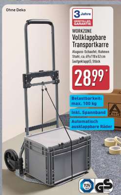 WORKZONE Vollklappbare Transportkarre