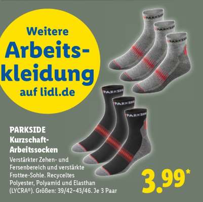PARKSIDE Kurzschaft-Arbeitssocken
