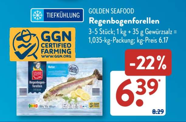 GOLDEN SEAFOOD Regenbogenforellen