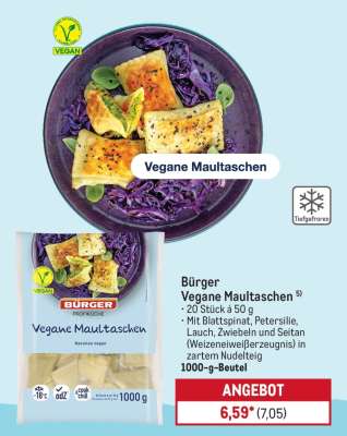 Bürger Vegane Maultaschen