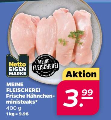 Meine Fleischerei Frische Hähnchenministeaks