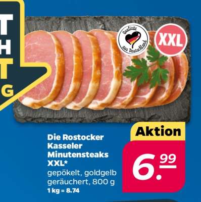 Die Rostocker Kasseler Minutensteaks XXL