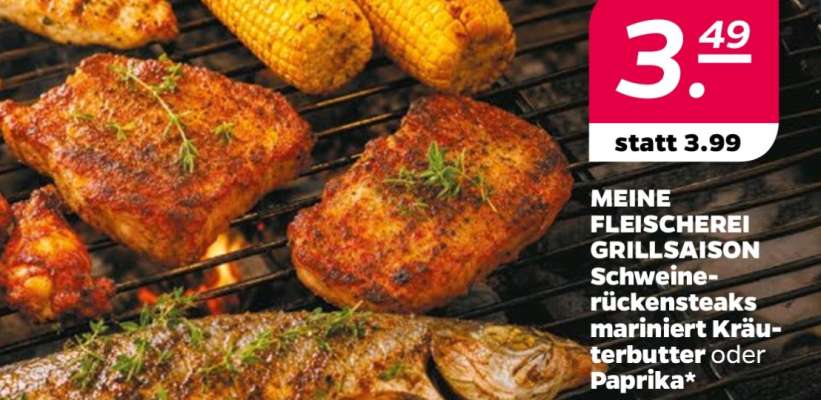 Schweinerückensteaks mariniert