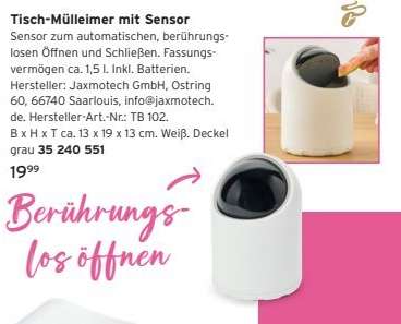 Tisch-Mülleimer mit Sensor