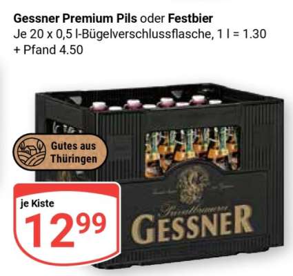 Gessner Premium Pils oder Festbier