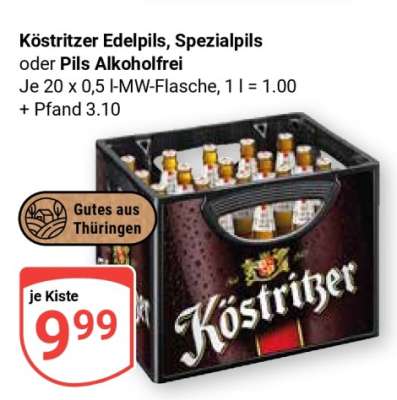 Köstritzer Edelpils, Spezialpils oder Pils Alkoholfrei