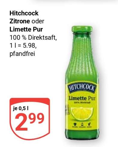 Hitchcock Zitrone oder Limette pur