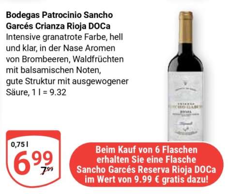 Bodegas Patrocinio Sancho Garcés Crianza Rioja DOCa