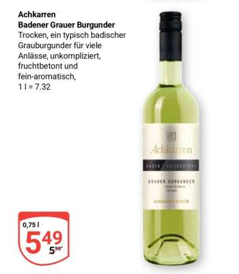 Achkarren Badener Grauer Burgunder