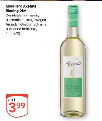 Moselland Akzente Riesling QbA