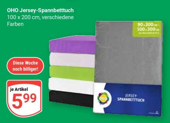 OHO Jersey-Spannbetttuch