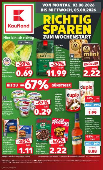 Leták Kaufland - 3.8.2026 - 5.8.2026.