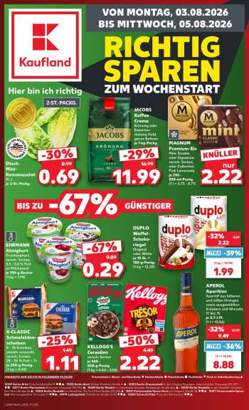 Prospekte Kaufland - 3.08.2026 - 5.08.2026.