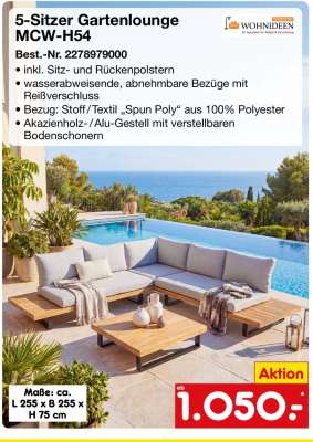 5-Sitzer Gartenlounge MCW-H54