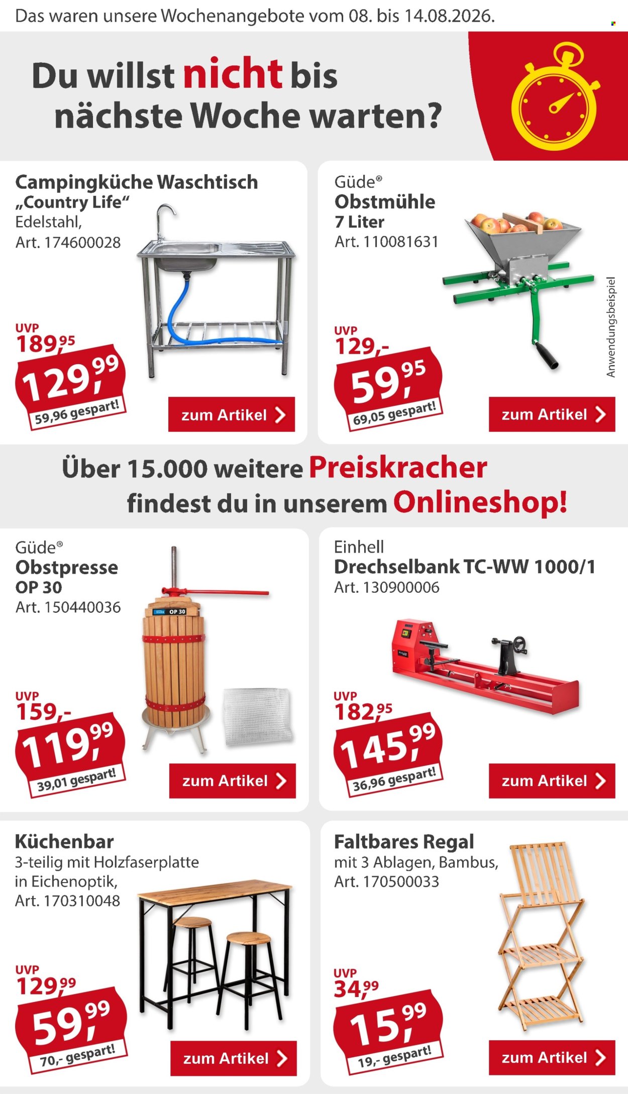 Sonderpreis-Baumarkt Prospekte  - 8.08.2026 - 14.08.2026. Seite 2