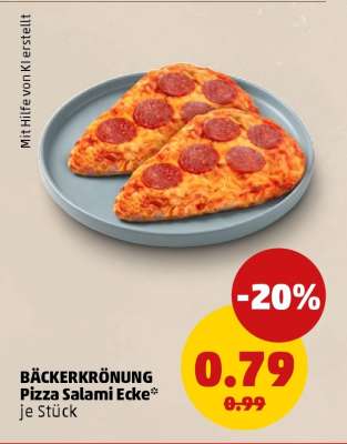 BÄCKERKRÖNUNG Pizza Salami Ecke