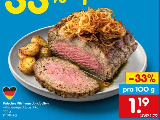 Falsches Filet vom Jungbullen