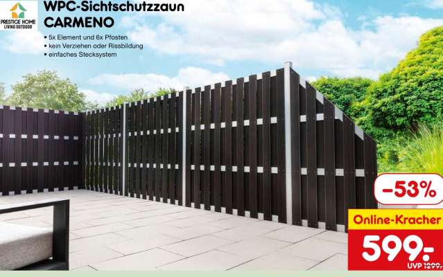 WPC-Sichtschutzzaun CARMENO