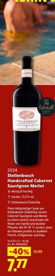 Stellenbosch Handcrafted Cabernet Sauvignon Merlot