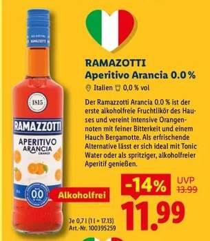RAMAZOTTI Aperitivo Arancia 0.0 %