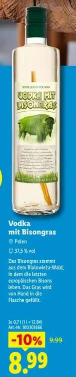 Vodka mit Bisongras