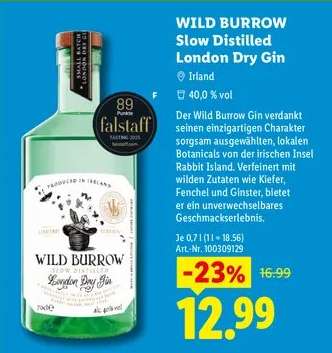 Wild Burrow Slow Distilled London Dry Gin