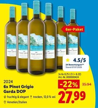 6x Pinot Grigio Garda DOP