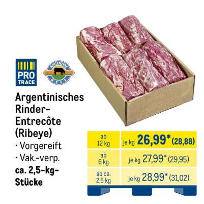 Argentinisches Rinder-Entrecôte (Ribeye)