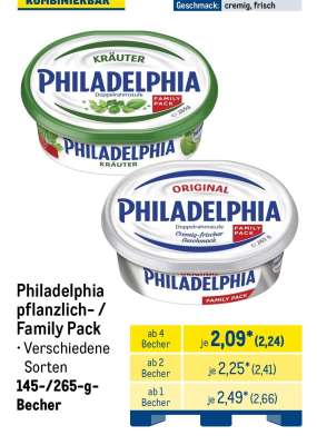 Philadelphia pflanzlich- / Family Pack