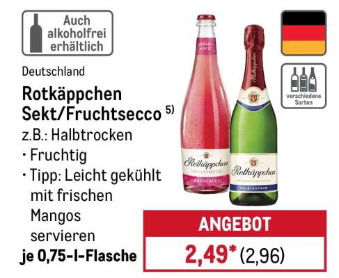 Rotkäppchen Sekt/Fruchtsecco