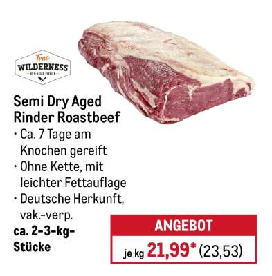 True Wilderness Semi Dry Aged Rinder Roastbeef