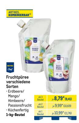 Fruchtpüree verschiedene Sorten