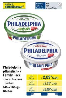 Philadelphia pflanzlich- / Family Pack