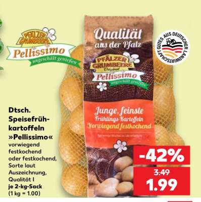 Dtsch. Speisefrühkartoffeln »Pellissimo«