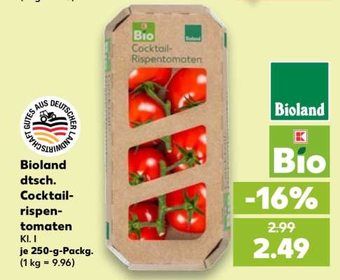 Bioland dtsch. Cocktail-rispentomaten
