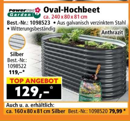 Oval-Hochbeet