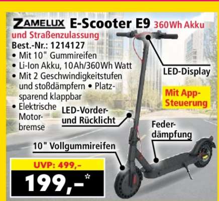 E-Scooter E9 360Wh Akku