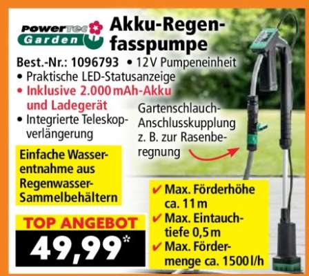 Akku- Regenfasspumpe