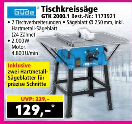 Tischkreissäge GTK 2000.1