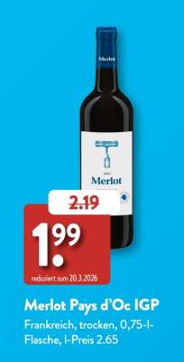 Merlot Pays d’Oc IGP