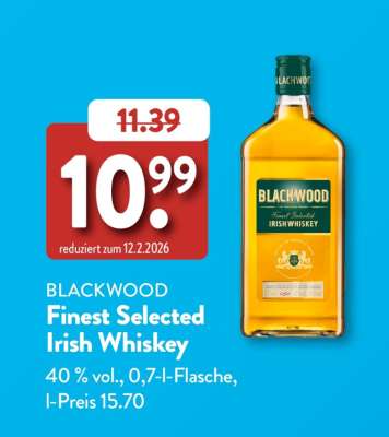 BLACKWOOD Finest Selected Irish Whiskey