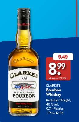CLARKE'S Bourbon Whiskey