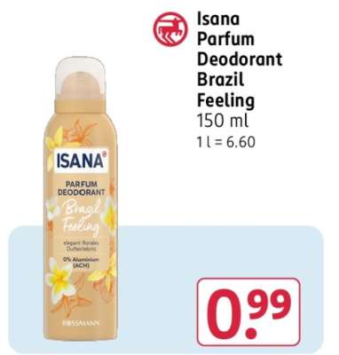 Isana Parfum Deodorant Brazil Feeling