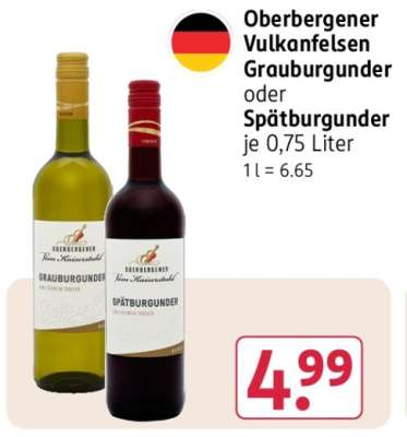 Obergerner Vulkanfelsen Grauburgunder oder Spätburgunder